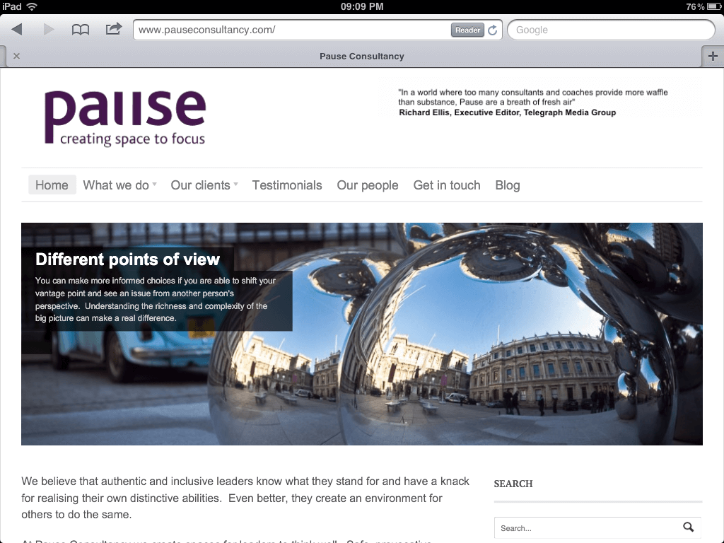 pause consultancy website built in 1 day