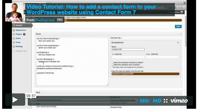 Video tutorial: How to add a contact form to your WordPress website using Contact Form 7 10