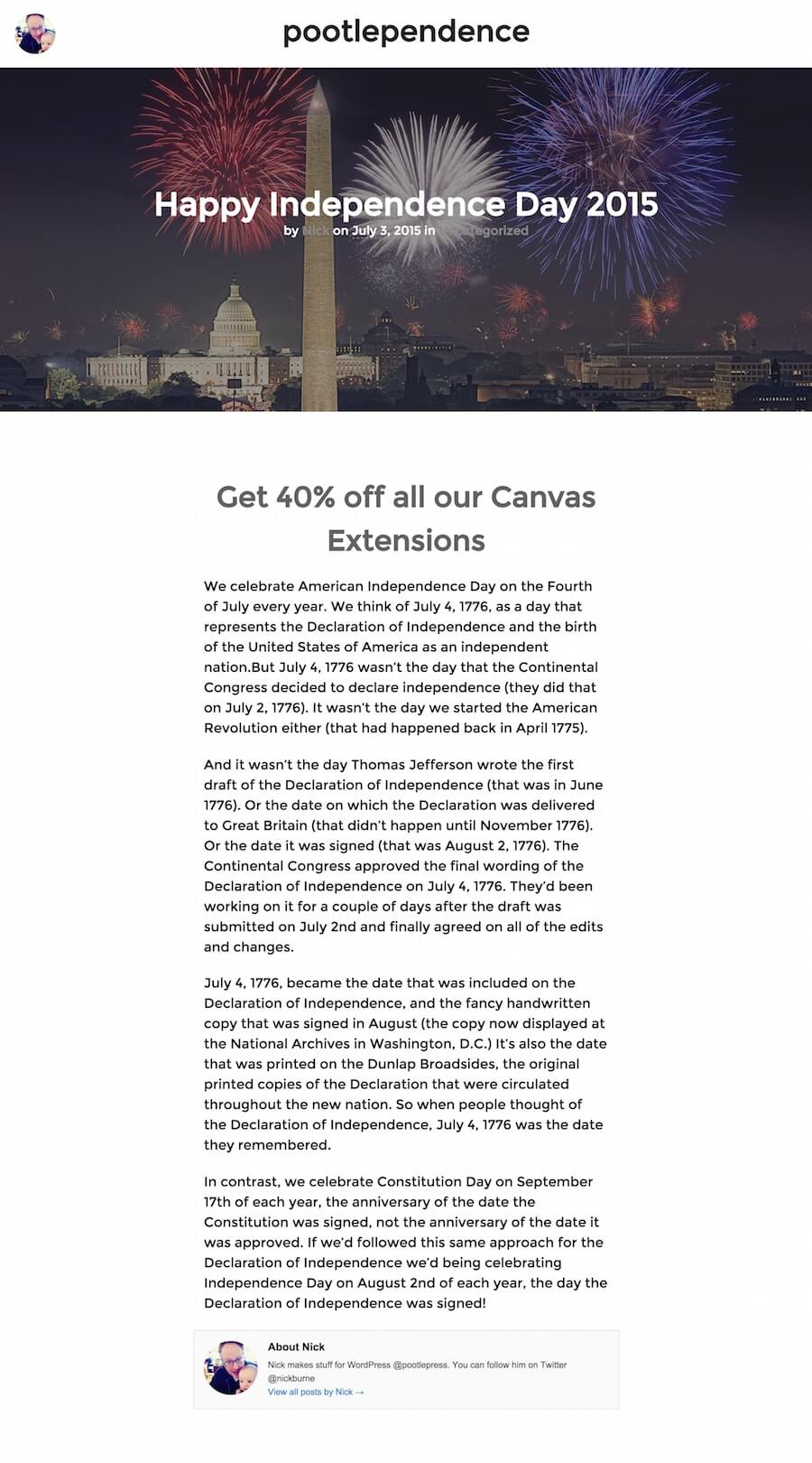 Woothemes Canvas Blog Template
