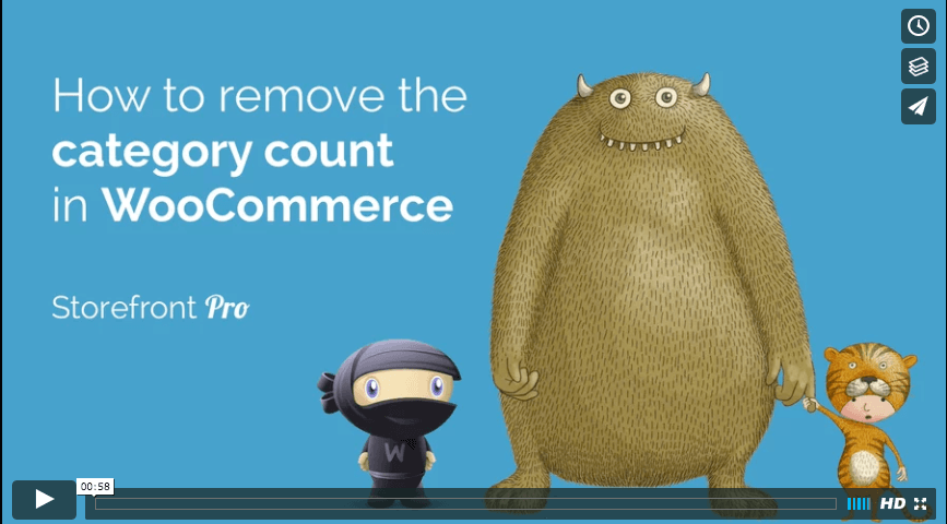 How to remove the WooCommerce category count 1