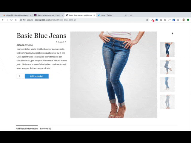 verically aligned right woocommerce product galleries