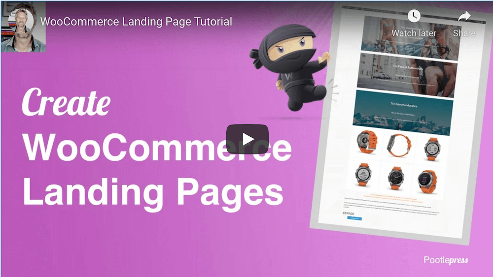 how to create woocommerce landing pages