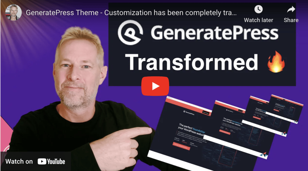 GeneratePress Theme - Customization has been completely transformed! 2