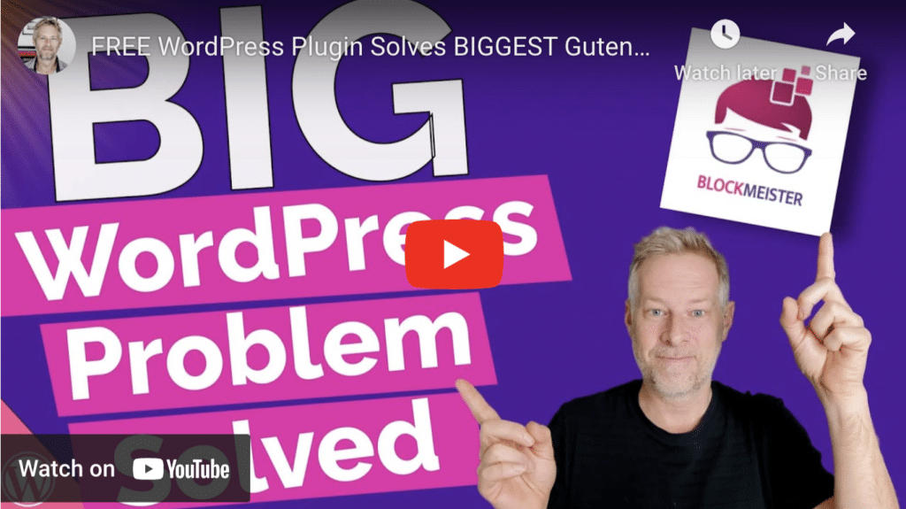 FREE WordPress Plugin Solves BIGGEST Gutenberg problem 3